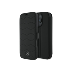 Case Case Mercedes MEHCP16X23RWRSK iPhone 16 Pro Max 6.9" black/black hardcase MB Waves Leather