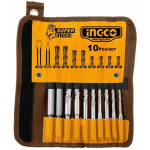 Drill Drill Ingco AKD2101 Set of chisels and drills 10pcs