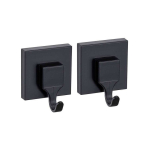 Wenko 2 QUADRO towel hook set, installation without drilling