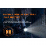 Superfire Flashlight L3, 2700lm, focusable, with rechargeable batteries 2x 26650 and charger.