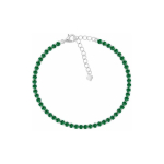 Brilio Brilio Silver Tennis Bracelet with Green Cubic Zirconia BRC171WG