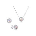 Brilio Brilio Silver Brilio Silver Charming Silver Opal jewelry set SET225WP (earrings, necklace)