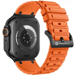 Forcell &bdquo;Apple Watch A924f F-Design FA06&ldquo; rihmaava, silikoon, 42 / 44 / 45 / 49 mm, oranž.