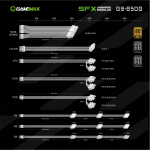 Gamemax PSU | GS 850G WH | 850 W | SFX | Valge | T&auml;is