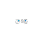 Brilio Brilio Silver h&otilde;be k&otilde;rvar&otilde;ngad Neli lehte clover sinise opaaliga EA1253WB