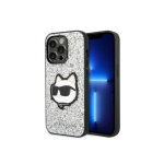 Karl Karl Lagerfeld Karl Lagerfeld KLHCP14LG2CPS iPhone 14 Pro 6.1" Silver/Silver Hard Case Glitter Choupette Patch