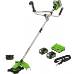 Lawnmower Lawnmower - trimmer Greenworks GD24X2BCBK4x 2x24 V 2x4.0 Ah battery.