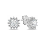 Brilio Brilio Silver Shiny silver earrings with zircons EA1051W