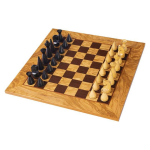 Olive Olive Wood Chess Set 40x40cm With Modern Style Pieces Manopoulos