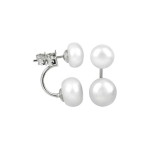 Jwl Jwl Luxury Pearls Original earrings with real white pearls 2in1 JL0287