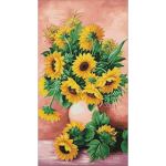 Beldizart Sunflowers in vase 38*70 cm WD2334