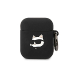 Karl Karl Lagerfeld Case Karl Lagerfeld KLA2RUNCHK Apple AirPods 2/1 cover black/black silicone Choupette Head 3D