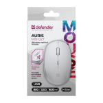 Defender Wireless mouse silent click AURIS MB-027 800/1200/1600 DPI white