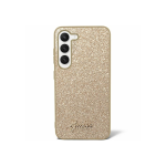 Original Original GUESS Front Panel Case GUHCS24MHGGSHD for Samsung S24 Plus (Glitter Script / Gold)