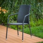 Krzesło Krzesło ogrodowe Etienne black PATIO