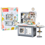 Lean Lean Toys Dream kitchen for children Lights Sounds Steam Accessories Gray