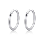 Sagapo Chunky SHK71 timeless steel hoop earrings