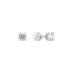 Brilio Brilio Silver Brilio Silver Silver stud earrings with clear zircons EA923/4/5W