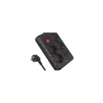 Pikendusjuhe Pikendusjuhe MCE393 B 4 pesa 3xUSB 110-240V AV 50/60Hz 1A maks 2500W 3m must
