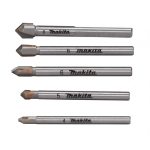 Makita E-25351 Klaas- ja plaatide puurekomplekt: 4x51mm, 5x51mm, 6x58mm (2x), 8x58mm (Komplektis 20 tk.)