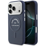 Karl Karl Lagerfeld reljeefne avatud s&otilde;rmus RSG logo MagSafe kest iPhone 18 Pro Max / 17 Pro Max - Sinine