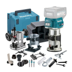 Makita RT001GZ13 Cordless milling cutter, XGT, 6- 8mm, 10,000 - 31,000 r/min, AWS, XPT, + Attachment for countersinking, + Attac