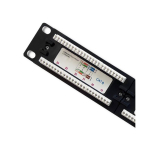 QOLTEC 54475 Patch panel RACK 24 connections cat.5E UTP Black