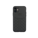 Case Case Audi Genuine Leather iPhone 12|12 Pro 6.1" black|black hardcase AU-TPUPCIP12P-Q8|D1-BK