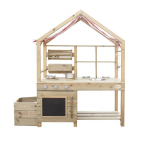 CLASSIC CLASSIC WORLD EDU Large wooden kitchen with roof and accessories