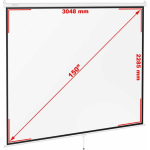 Frommstarck Projector screen p&oacute;łautomatyczny Wall Ceiling matt white 150'' 312.8x239 cm 4:3