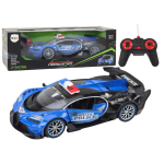 Lean Lean Toys Remote Controlled RC Police Car in 1:12 Scale Blue