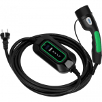 Wave EV 1-phase electric car charger, 3.7 kW, 1 x 16 A, Type2, 5 m, black