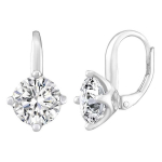 Silvego Silver earrings LILA with clear zircon LPS0620