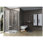 Semicircular Semicircular shower enclosure Ravak Pivot, PSKK3-100, glossy+glass Transparent