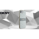 Etui Etui DKNY korduv tekstuurimuster koos toonilise triibuga iPhone'ile