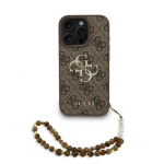 Guess PU 4G metallist logo hoidja kaamera raami kate iPhone 15 Pro jaoks