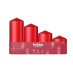 Bolsius Advent Christmas Candles 4pcs 60x48mm Red