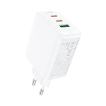 Wall Wall charger Acefast A41 , 2x USB-C + USB, GaN 65W (white)