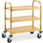 Royal Royal Catering Catering trolley for serving 3 shelves 69 x 40 cm up to 240 kg - Gold