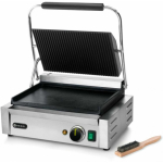 Contact Contact PANINI contact grill, grooved top, smooth bottom, 2200W - Hendi 263662