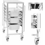 Royal Royal Catering Catering trolley with shelf for transporting 6x GN1/1 containers