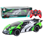 Lean Lean Toys Sports Car Remote Controlled RC 1:10 25km/h Lights Green