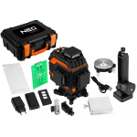 Neo Neo Tools 3D Laser, 16 Lines, Green, Case, Target Disc, Magnetic Mount, Charger