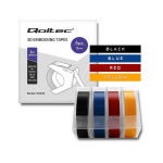 Qoltec Qoltec Zastaw 4 Taśm 3D do wytłaczarki DYMO Omega | 9mm*3m | 4 colors | self-adhesive
