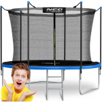 8 8 ft / 252 cm garden trampoline with inner net and Neo-Sport ladder