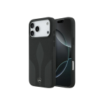 Dėklas Dėklas Mercedes Leather The Move MagSafe, mis on m&otilde;eldud Apple iPhone 17 Pro Max mustas v&auml;rvitoonis