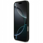 Guess Saffiano Classic Logo MagSafe kate Apple iPhone 17 Pro Max musta v&auml;rviga
