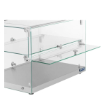 Royal Royal Catering Konditerijos bufeto vitrina tortidele, magustoode, saiakeste, klaas, 2 riiulit, 50 l