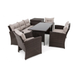 Lauko Lauko baldikomplekt Home4You Soodobaldikkomplekt FLORIDA laud ja 4 tooli, hall