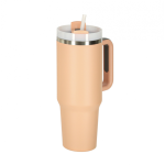 RoGer Thermos Mug with Straw and Handle 1200ml Powder Pink